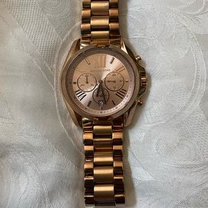 Michael Kors Bradshaw Rose Gold-Tone Watch 43mm